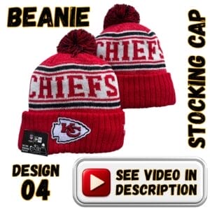 Red Cuff, White “CHIEFS” Band w/ Red-Black Pom (04)