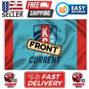 Chiefs 3'x5' Flag - Design #45 - Blue & Red KC Current