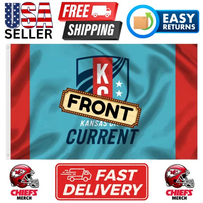 Chiefs 3'x5' Flag - Design #45 - Blue & Red KC Current