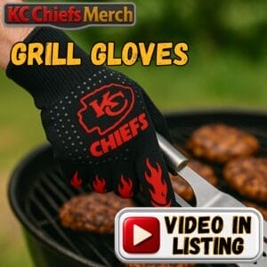 Kansas City Chiefs Dual-Sided Grill Gloves - 1472°F Heat Resistance!