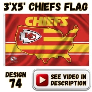 Chiefs 3'x5' Flag - Design #74 - KC Chiefs USA Country