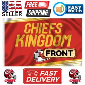 Chiefs 3'x5' Flag - Design #33 - Chiefs Kingdom CAPS with Arrowhead