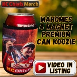 Kansas City Chiefs 4-Magnet Stubby Can Cooler, Patrick Mahomes Super Bowl Edition🏆🏆🏆🏆