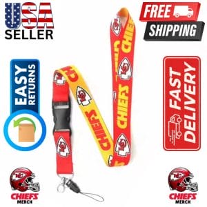 Kansas City Chiefs Lanyard; Quick-Release & Dual Attachment