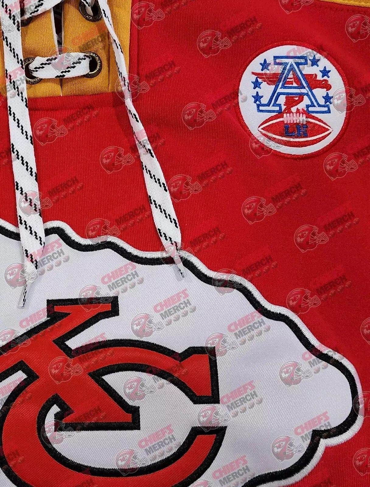 Patrick Mahomes #15 Hockey Style Pullover Hoodie! Great Patches!!! - Image 4